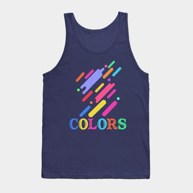 Colored Bar Tank Top by Designvalley